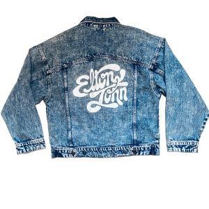 Elton John Acid Wash Denim Jean Jacket 2019 Tour Official Merch Women’s Sz S